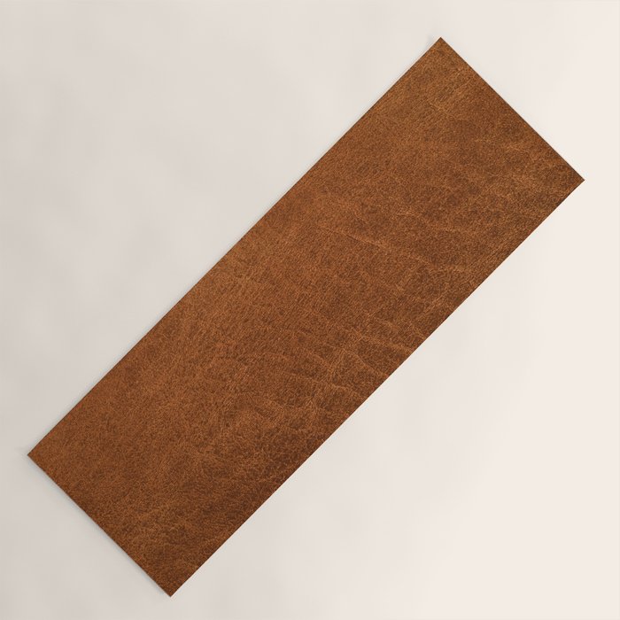 medium cognac conditioned leather ( faux  ) Yoga Mat Gallery Image 1