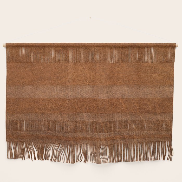 medium cognac conditioned leather ( faux  ) Wall Hanging Gallery Image 1