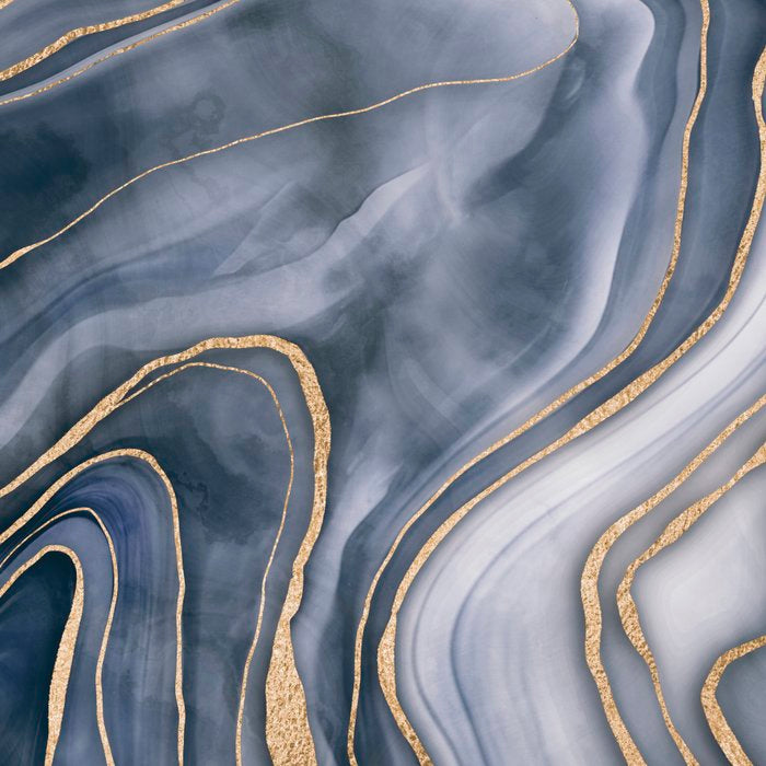 Elegant Marble Reverie Navy Gold Coffee Mug Gallery Image 2