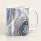 Elegant Marble Reverie Navy Gold Coffee Mug Gallery Image 1