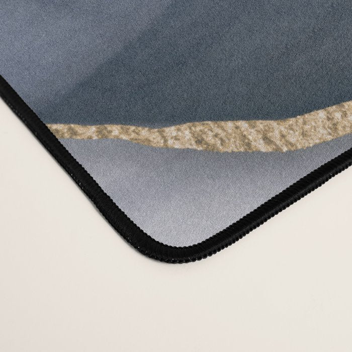 Elegant Marble Reverie Navy Gold Desk Mat Gallery Image 4