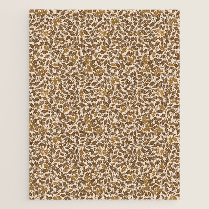 Golden Autumn Oak Pattern Jigsaw Puzzle Gallery Image 1