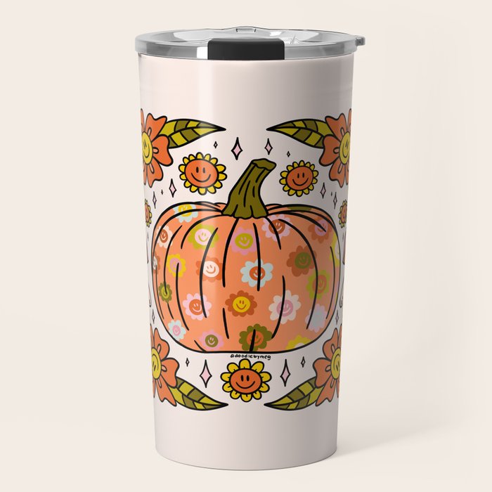 Happy Pumpkin Travel Mug Gallery Image 1