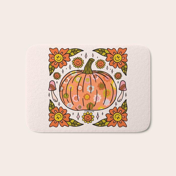Happy Pumpkin Bath Mat Gallery Image 1