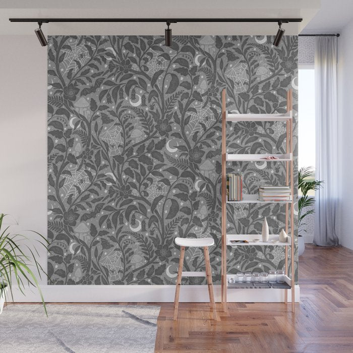 Mysterious Garden - Grayscale  Wall Mural Gallery Image 1