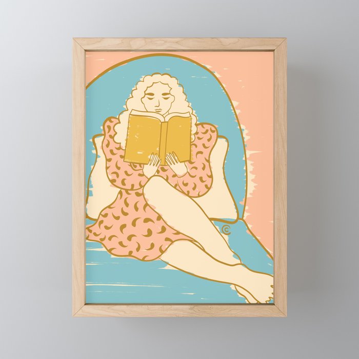 Portrait of a Woman Reading - Quiet Time 3 Mini Art Print Gallery Image 1