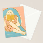 Portrait of a Woman Reading - Quiet Time 3 Stationery Card Gallery Image 2