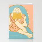 Portrait of a Woman Reading - Quiet Time 3 Stationery Card Gallery Image 2