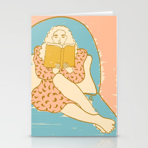 Portrait of a Woman Reading - Quiet Time 3 Stationery Card Gallery Image 2