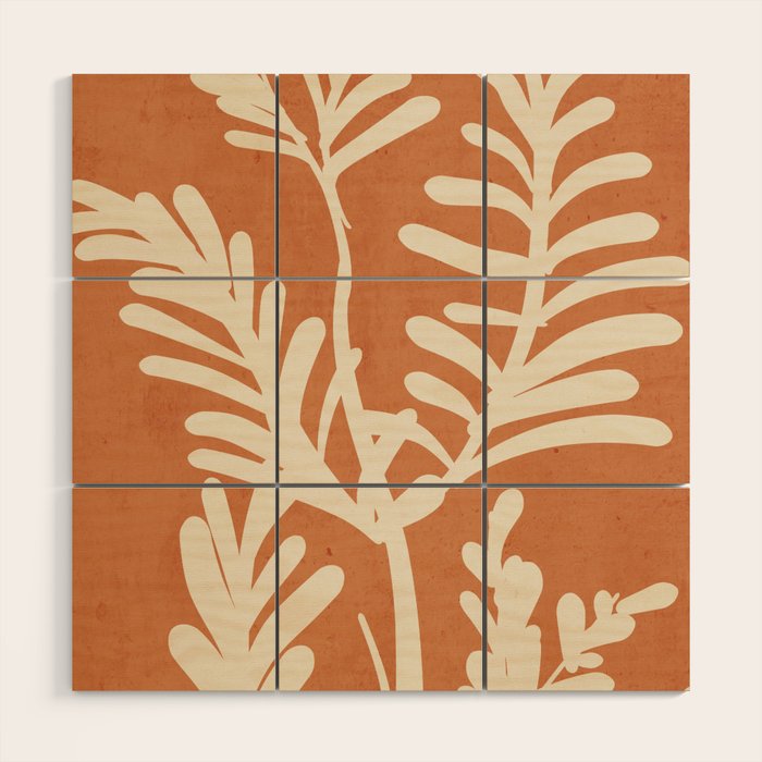 Abstract Minimal -Plant 6 Wood Wall Art Gallery Image 1