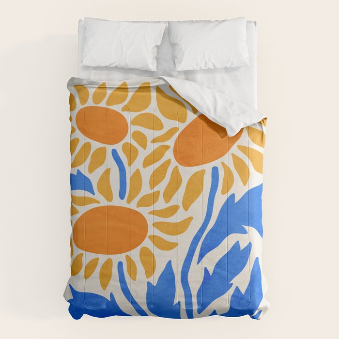 FOLIAGE 002: Sunflower | Flower Market Comforter Gallery Image 1