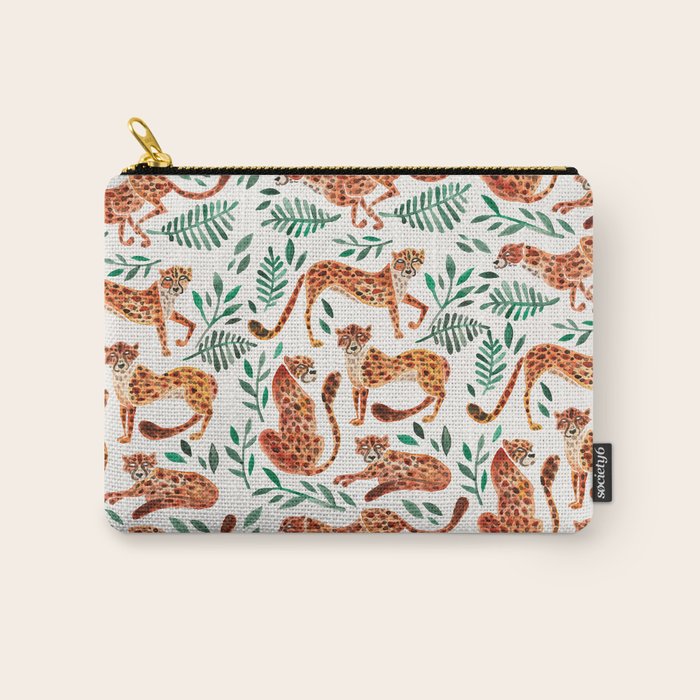 Cheetah Collection - Orange & Green Palette Carry All Pouch Gallery Image 1