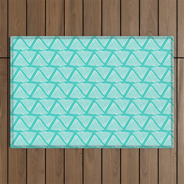 Lagos: Aqua Tiles Outdoor Rug Gallery Image 1