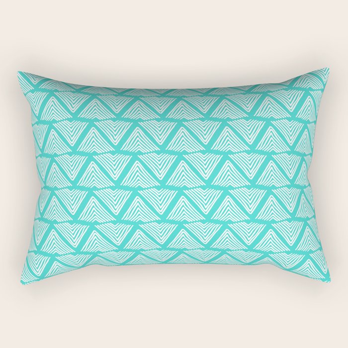 Lagos: Aqua Tiles Rectangular Pillow Gallery Image 1