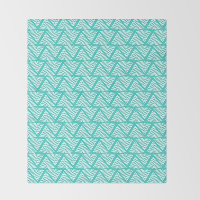 Lagos: Aqua Tiles Throw Blanket Gallery Image 2