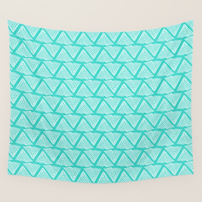 Lagos: Aqua Tiles Wall Tapestry Gallery Image 4