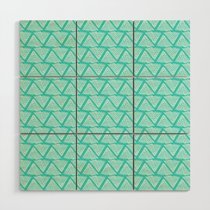 Lagos: Aqua Tiles Wood Wall Art Gallery Image 1