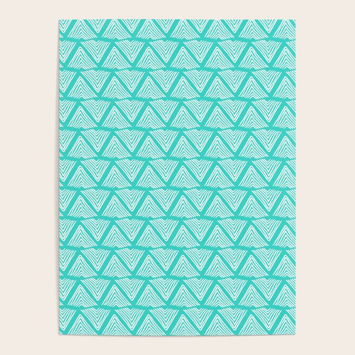 Lagos: Aqua Tiles Poster Gallery Image 1