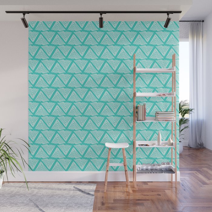 Lagos: Aqua Tiles Wall Mural Gallery Image 1