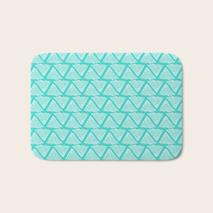 Lagos: Aqua Tiles Bath Mat Gallery Image 1