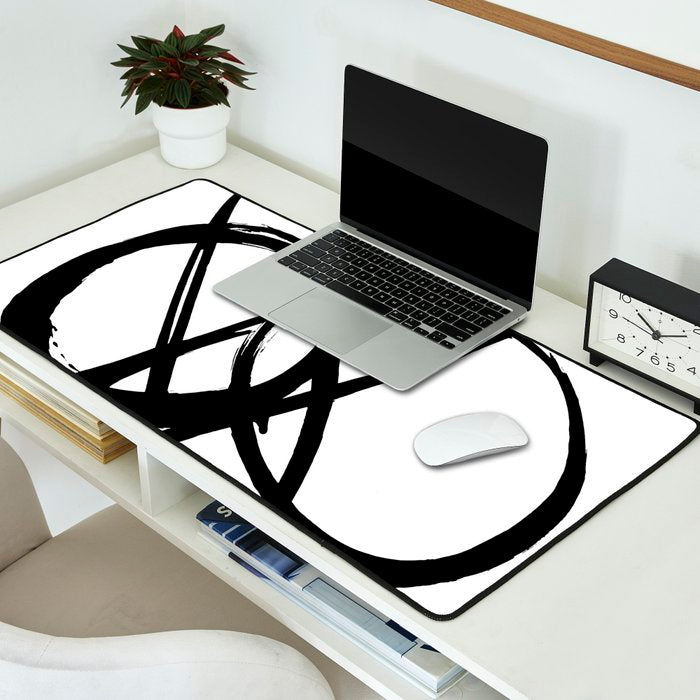 Astral Orbit White Background Desk Mat Gallery Image 2