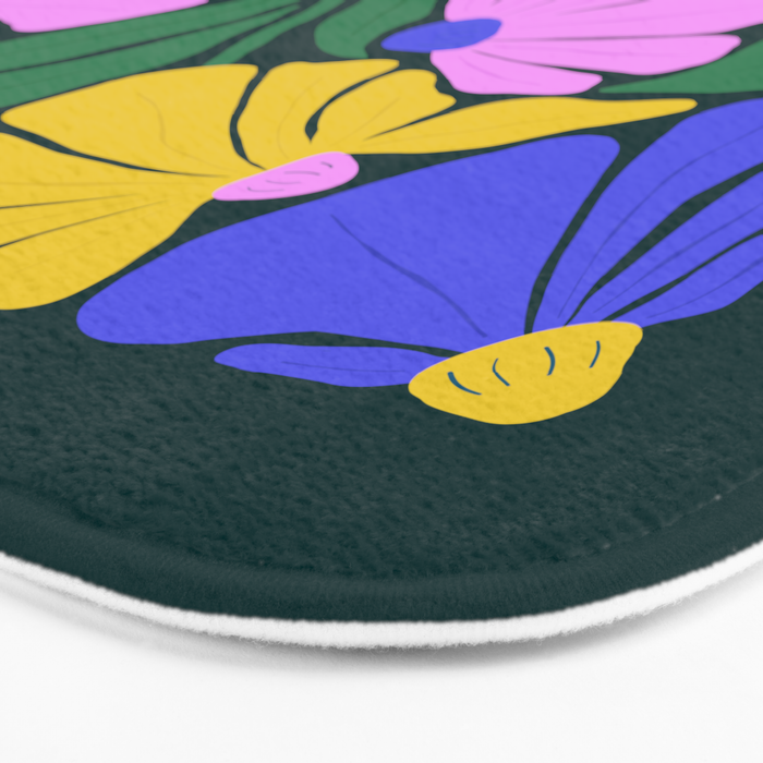 Midnight Summer: Matisse Foliage | Flower Market 001 Bath Mat Gallery Image 3