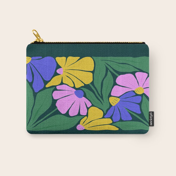Midnight Summer: Matisse Foliage | Flower Market 001 Carry All Pouch Gallery Image 1