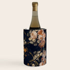 Antique Botanical Peach Roses And Chamomile Midnight Garden Wine Chiller Gallery Image 3