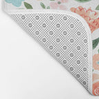 Just Peachy Floral Blooms Bath Mat Gallery Image 2
