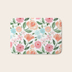 Just Peachy Floral Blooms Bath Mat Gallery Image 1