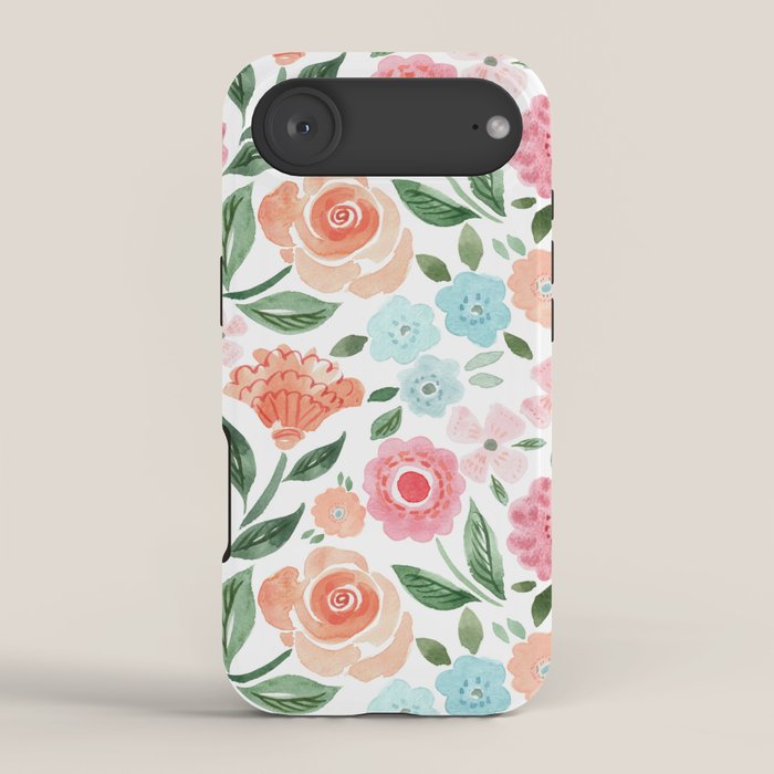 Just Peachy Floral Blooms iPhone Case Gallery Image 2