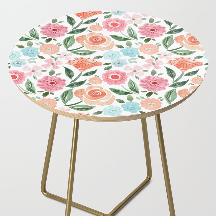 Just Peachy Floral Blooms Side Table Gallery Image 2