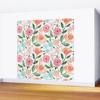 Just Peachy Floral Blooms Wall Mural Gallery Image 2