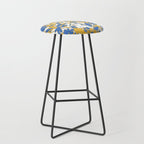Simplistic silhouette flowers YB Stool Gallery Image 1