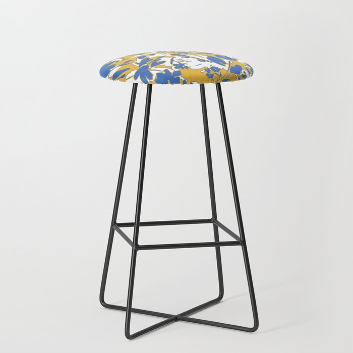 Simplistic silhouette flowers YB Stool Gallery Image 1