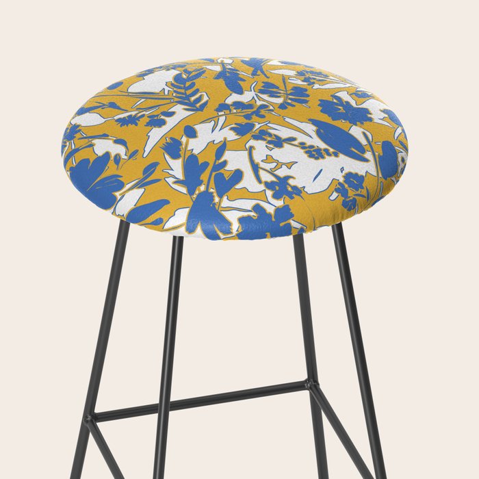 Simplistic silhouette flowers YB Stool Gallery Image 2