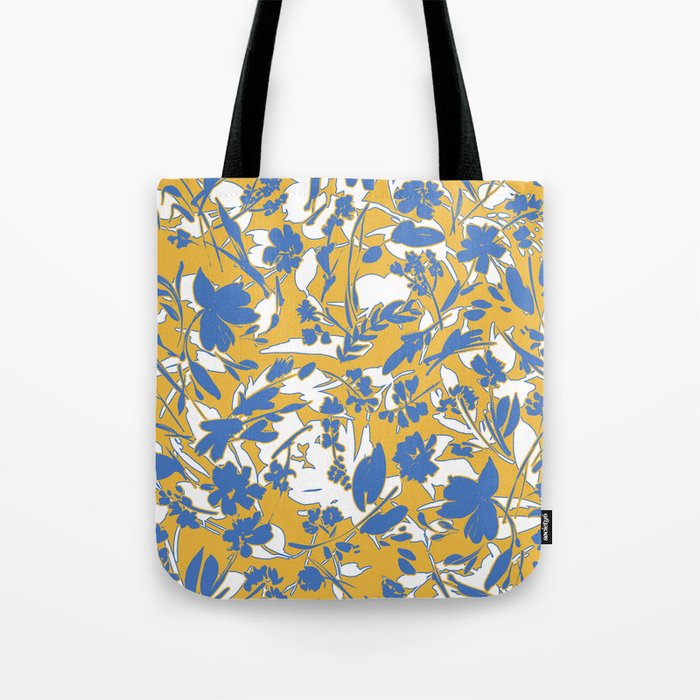 Simplistic silhouette flowers YB Tote Bag Gallery Image 1