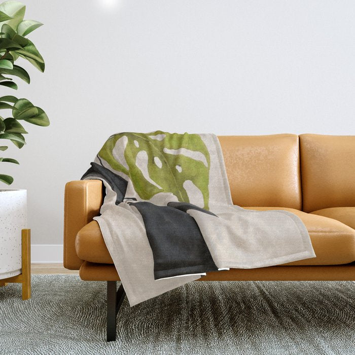 minimal plant 34 Throw Blanket Gallery Image 1