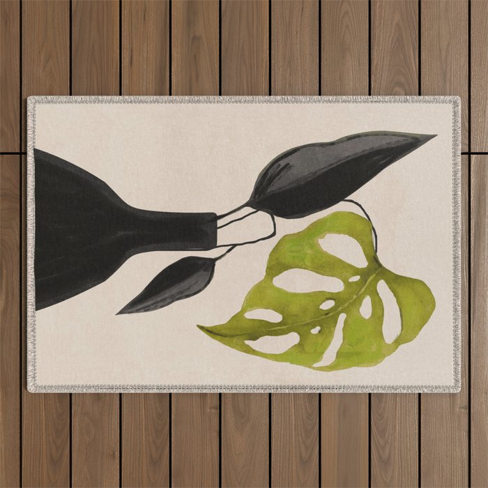 minimal plant 34 Outdoor Rug Gallery Image 1