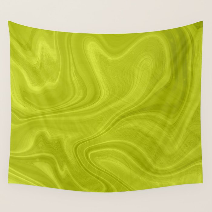 Chartreuse Swirl Marble Wall Tapestry Gallery Image 4