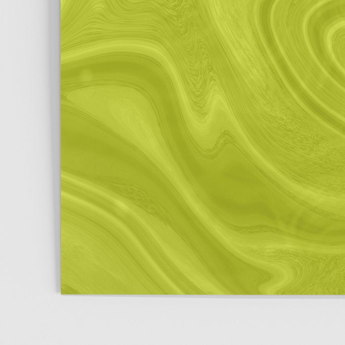 Chartreuse Swirl Marble Poster Gallery Image 3