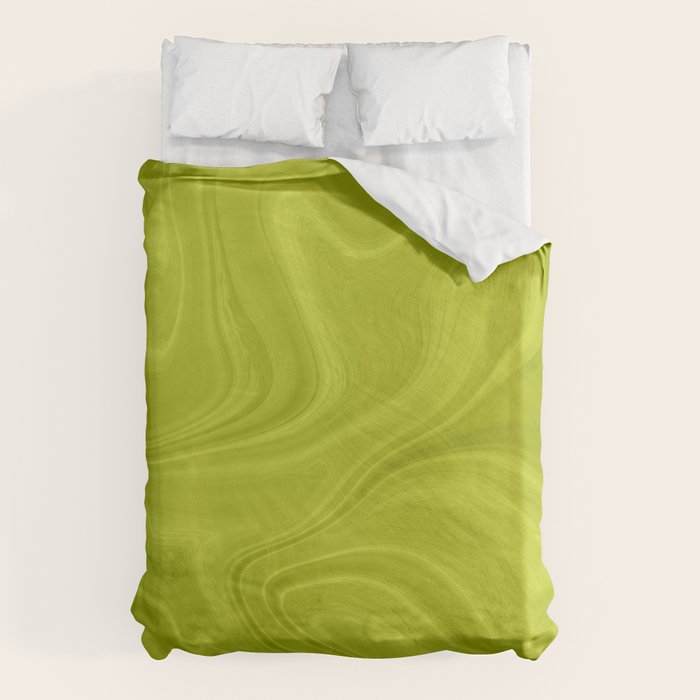 Chartreuse Swirl Marble Duvet Cover Gallery Image 6
