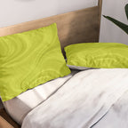 Chartreuse Swirl Marble Pillow Sham Gallery Image 2