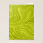 Chartreuse Swirl Marble Stationery Card Gallery Image 2