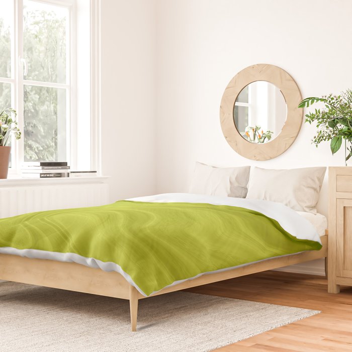 Chartreuse Swirl Marble Duvet Cover Gallery Image 2