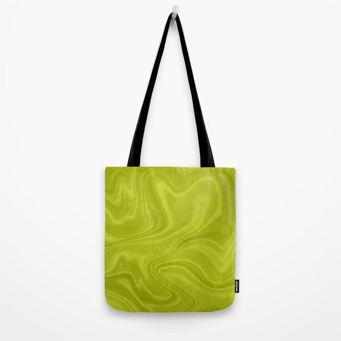 Chartreuse Swirl Marble Tote Bag Gallery Image 2