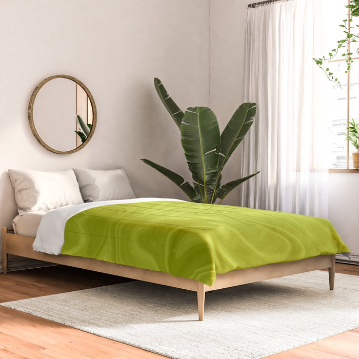 Chartreuse Swirl Marble Comforter Gallery Image 2