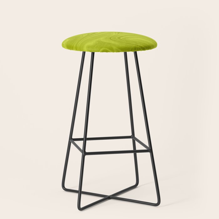 Chartreuse Swirl Marble Stool Gallery Image 1