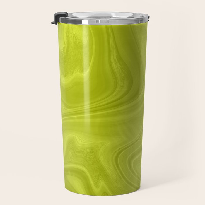 Chartreuse Swirl Marble Travel Mug Gallery Image 3