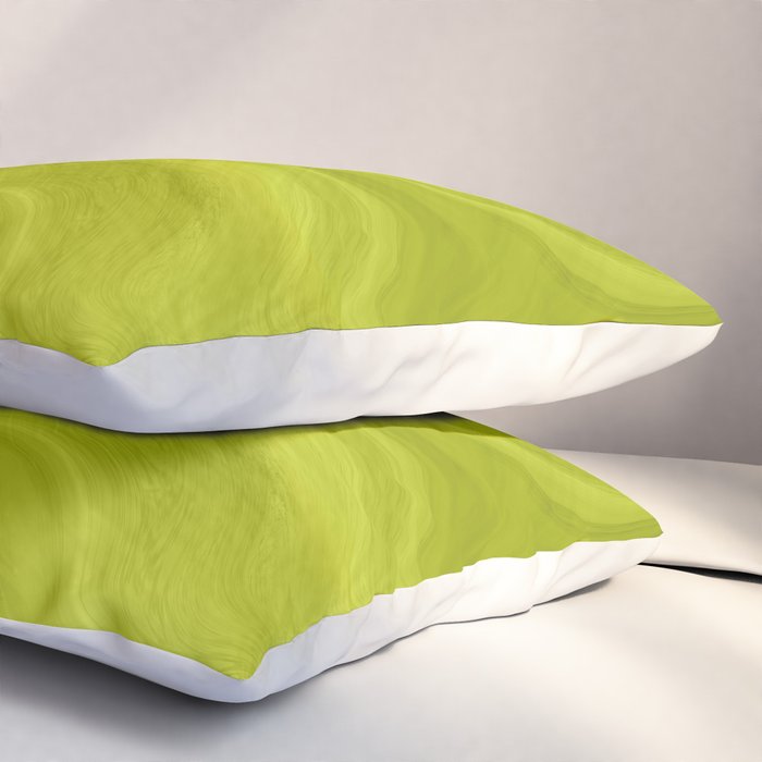Chartreuse Swirl Marble Pillow Sham Gallery Image 3
